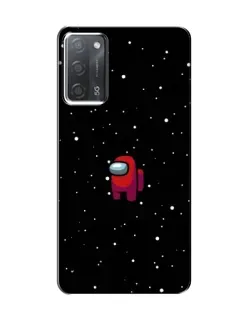 Чехол для OPPO A55 с картинкой «Красный Among Us»