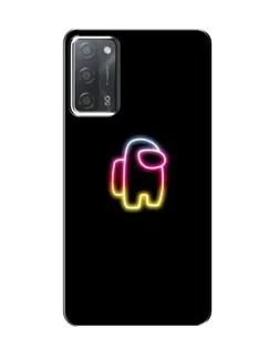 Чехол для OPPO A55 с картинкой «Among Us градиент»