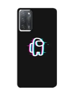 Чехол для OPPO A55 с картинкой «Among Us неон»