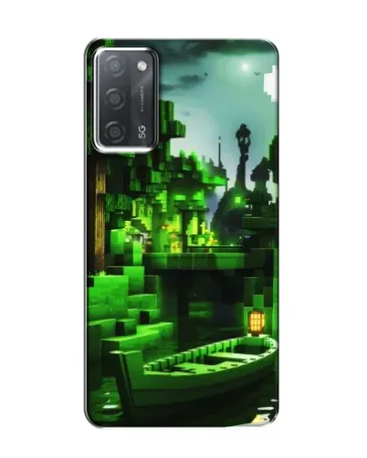 Чехол для OPPO A55 с картинкой «Minecraft лесной пейзаж»