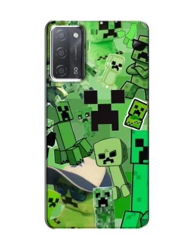 Чехол для OPPO A55 с картинкой «Криперы Minecraft»