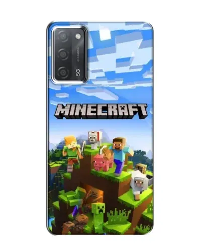 Чехол для OPPO A55 с картинкой «Minecraft классический мир»