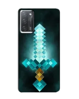 Чехол для OPPO A55 с картинкой «Алмазный меч неон»