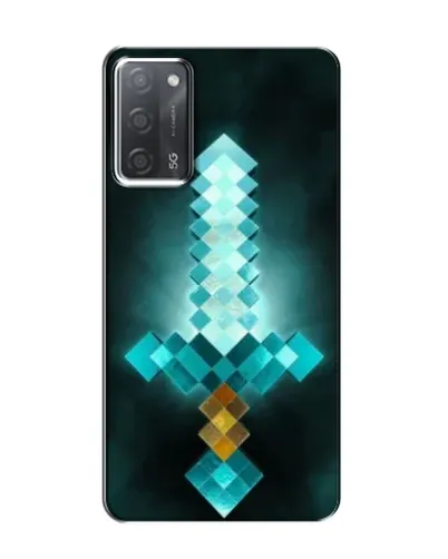 Чехол для OPPO A55 с картинкой «Алмазный меч неон»