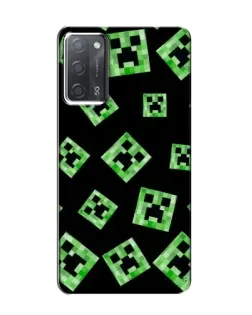 Чехол для OPPO A55 с картинкой «Паттерн с криперами»