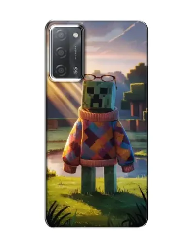 Чехол для OPPO A55 с картинкой «Крипер в свитере»