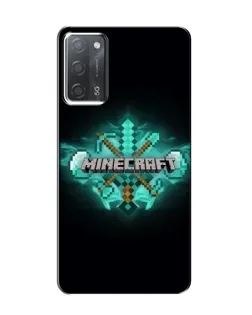 Чехол для OPPO A55 с картинкой «Minecraft Diamond лого»