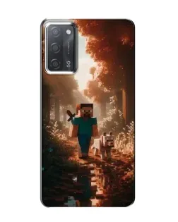 Чехол для OPPO A55 с картинкой «Стив в лесу»