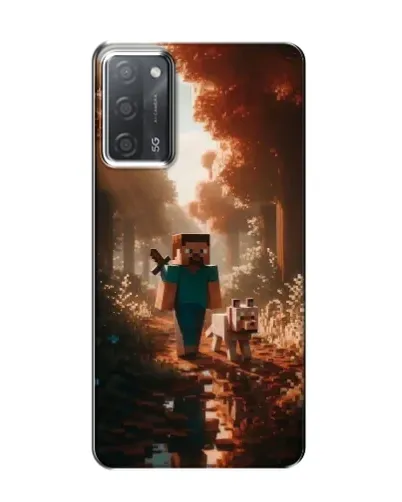 Чехол для OPPO A55 с картинкой «Стив в лесу»