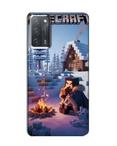 Чехол для OPPO A55 с картинкой «Зимний Minecraft»