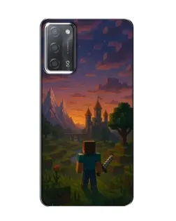 Чехол для OPPO A55 с картинкой «Стив у башни»