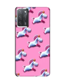 Чехол для OPPO A55 с картинкой «Единороги на розовом»