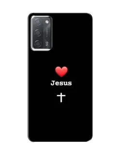 Чехол для OPPO A55 с картинкой «Сердце - Jesus»