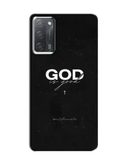 Чехол для OPPO A55 с картинкой «GOD — Бог над всем»