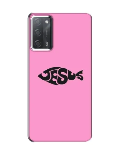 Чехол для OPPO A55 с картинкой «Розовый символ Jesus» Чехол для OPPO A55 с картинкой «Розовый символ Jesus»