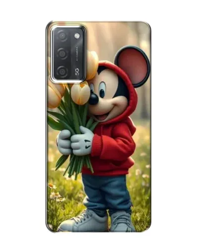 Чехол для OPPO A55 с картинкой «Микки с тюльпанами»
