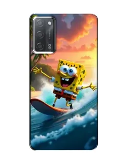 Чехол для OPPO A55 с картинкой «Губка Боб серфингист»