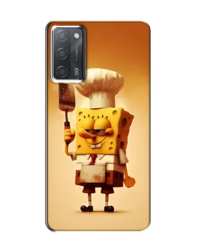 Чехол для OPPO A55 с картинкой «Губка Боб повар»