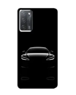 Чехол для OPPO A55 с картинкой «Силуэт Tesla Night» Чехол для OPPO A55 с картинкой «Силуэт Tesla Night»