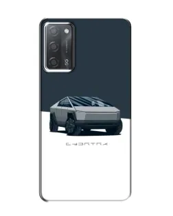 Чехол для OPPO A55 с картинкой «Серебристый Cybertruck Tesla»