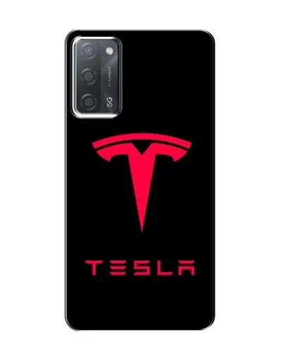 Чехол для OPPO A55 с картинкой «Tesla Red Logo»