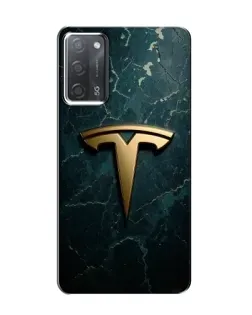 Чехол для OPPO A55 с картинкой «Мраморная Tesla Gold»