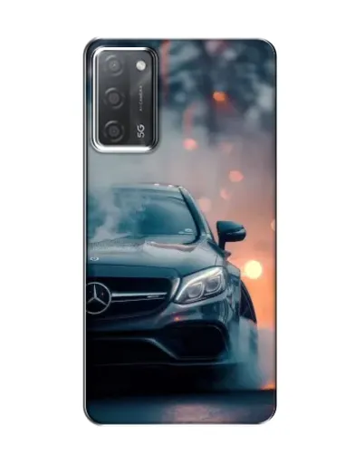 Чехол для OPPO A55 с картинкой «Mercedes — ночной город»