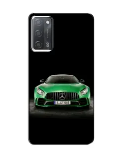 Чехол для OPPO A55 с картинкой «Mercedes — неоновый лого»
