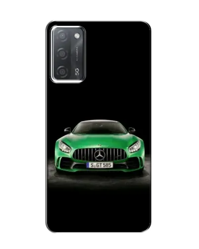 Чехол для OPPO A55 с картинкой «Mercedes — неоновый лого»