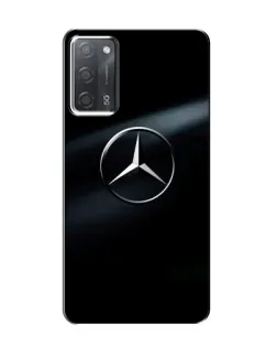 Чехол для OPPO A55 с картинкой «Mercedes на металле»