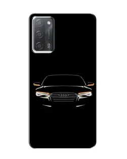 Чехол для OPPO A55 с картинкой «Audi — ночной контур»