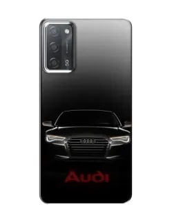 Чехол для OPPO A55 с картинкой «Audi — градиентный контур»