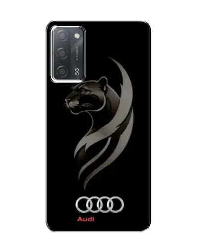 Чехол для OPPO A55 с картинкой «Графика — пантера и Audi»