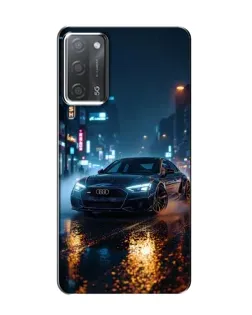 Чехол для OPPO A55 с картинкой «Ночной город и Audi»