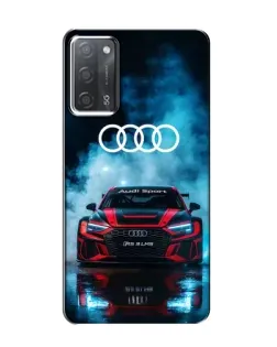 Чехол для OPPO A55 с картинкой «Audi Sport — неон»
