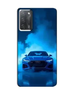 Чехол для OPPO A55 с картинкой «Audi — голубая энергия»