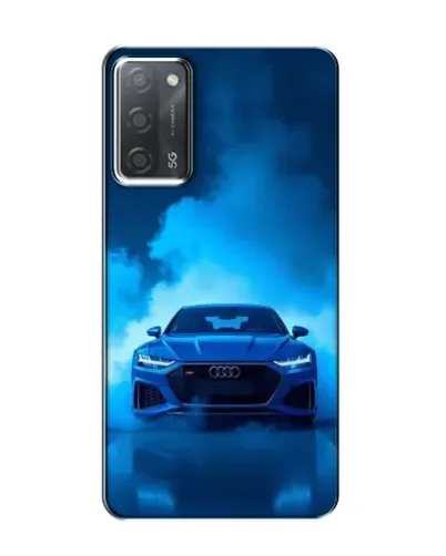 Чехол для OPPO A55 с картинкой «Audi — голубая энергия»