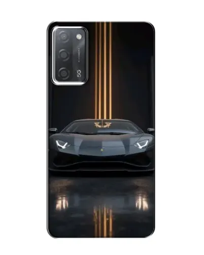 Чехол для OPPO A55 с картинкой «Lamborghini золотые линии»
