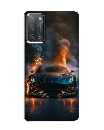 Чехол для OPPO A55 с картинкой «Lamborghini дымная эстетика»