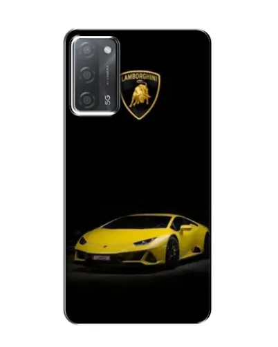 Чехол для OPPO A55 с картинкой «Lamborghini желтый акцент»