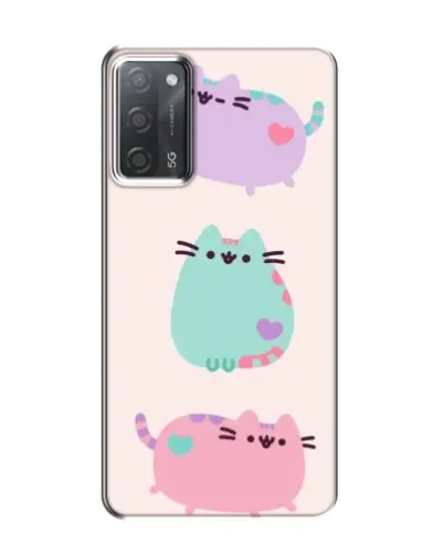 Чехол для OPPO A55 с картинкой «Pusheen трио»