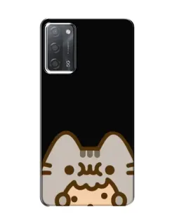Чехол для OPPO A55 с картинкой «Пушин на черном»