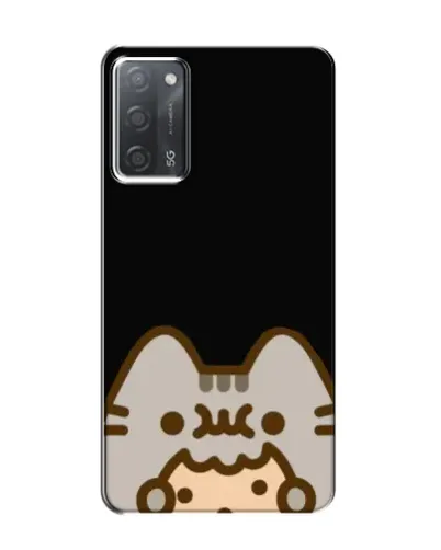 Чехол для OPPO A55 с картинкой «Пушин на черном»