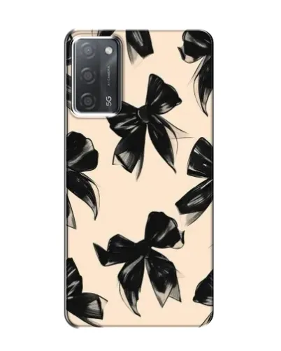 Чехол для OPPO A55 с картинкой «Паттерн черные банты» Чехол для OPPO A55 с картинкой «Паттерн черные банты»