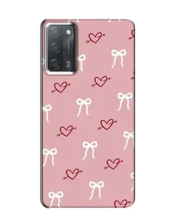 Чехол для OPPO A55 с картинкой «Сердца и банты»