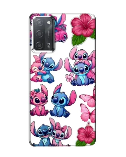 Чехол для OPPO A55 с картинкой «Стикеры Stitch и Angel»