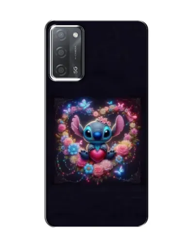 Чехол для OPPO A55 с картинкой «Stitch в цветах»