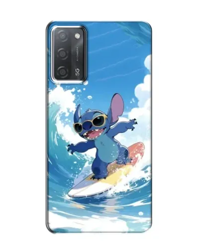 Чехол для OPPO A55 с картинкой «Стич на волне»