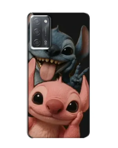 Чехол для OPPO A55 с картинкой «Стич и Ангел»