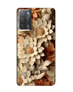 Чохол для OPPO A55 з картинкою «Бежевий флористичний декор»